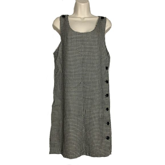 gingham jumper dress